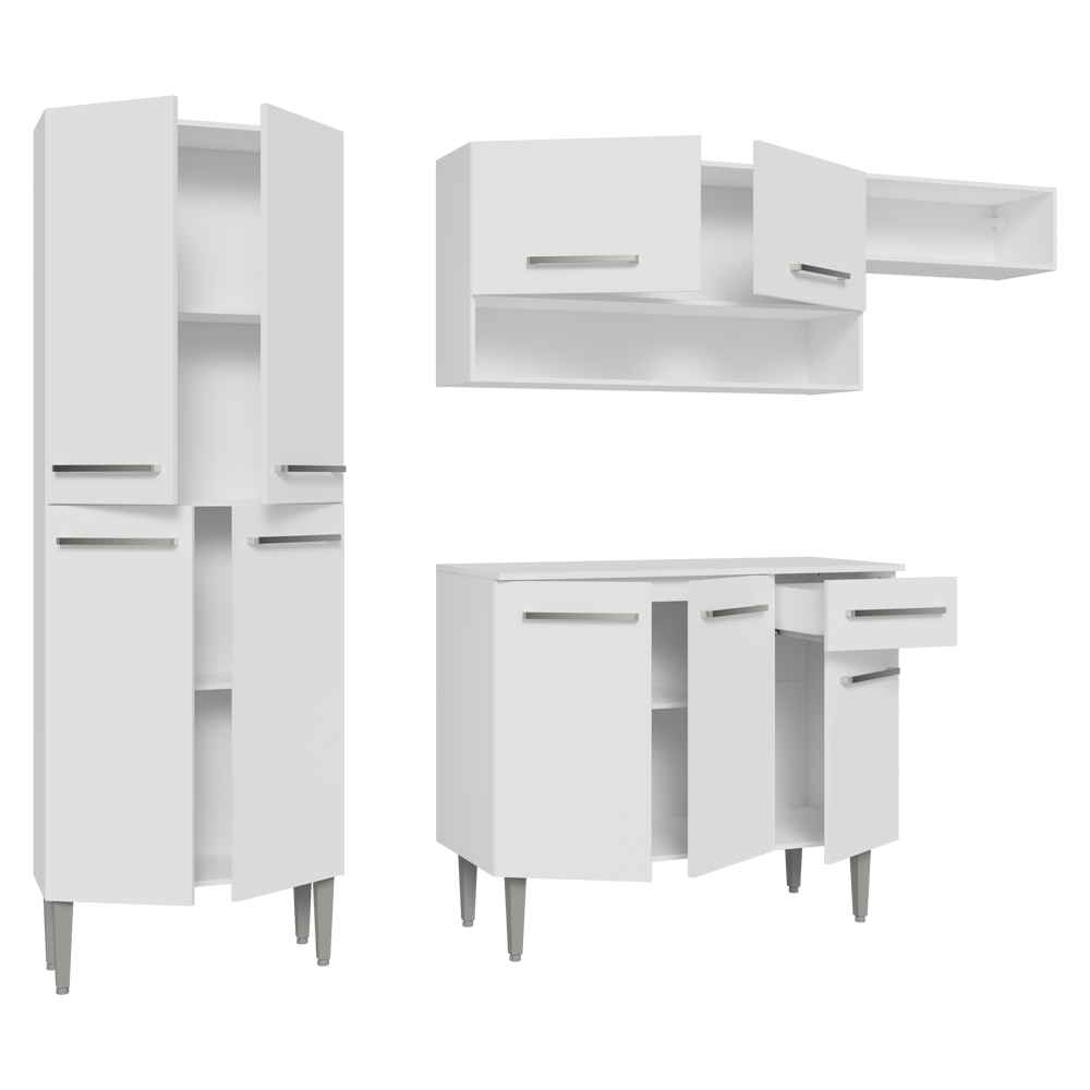 Cocina Compacta 229cm Blanco Emilly Top