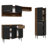 Cocina Integral 229cm Marrón/Negro Emilly Pop 02