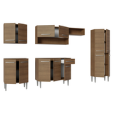 Cocina Integral 293cm Marrón Emilly 01