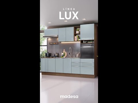 Cocina Integral 240cm Marrón/Negro Lux 03