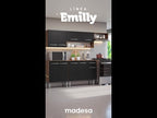 Gabinete Superior 120 cm 2 Puertas Corredizas de Vidrio Marrón Emilly Madesa