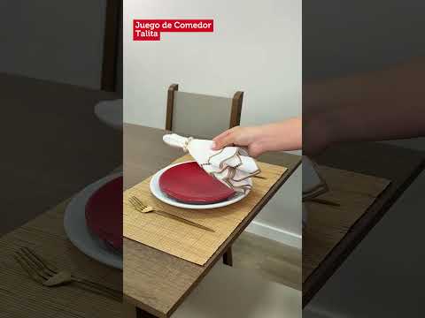 Conjunto de Comedor 4 Sillas Marrón/Crema Talita Madesa