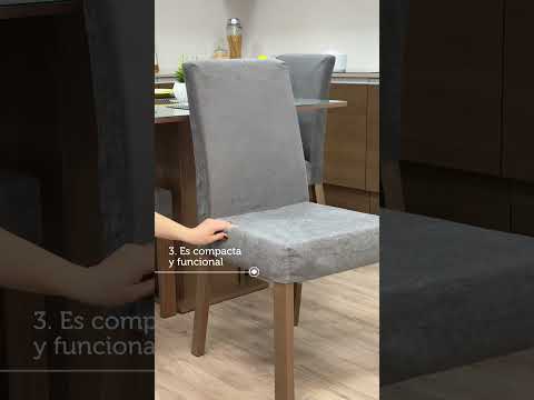 Juego de Comedor con Mesa con Encimera y 4 Sillas Marrón/Gris/Silver Karina
