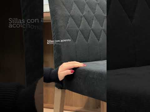 Juego de Comedor Mesa con Encimera de Vidrio 6 Sillas Marrón/Negro/Oxford Stéfani