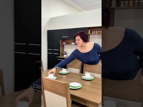 Conjunto de Comedor 6 Sillas Marrón/Crema Jaíne Madesa