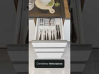 Cocina Integral 340 cm Con Vitrina y Mueble para Horno Marrón/Blanco Glamy Madesa
