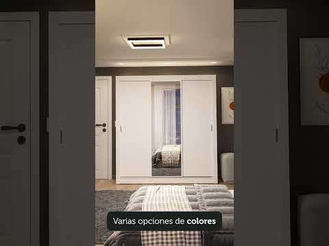 Clóset Matrimonial 3 Puertas Corredizas Blanco/Marrón Sublime Plus