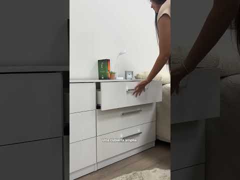 Cómoda Laura con 6 Cajones Blanco