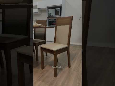 Juego de Comedor Lousiana Con 6 Sillas Marrón/Crema