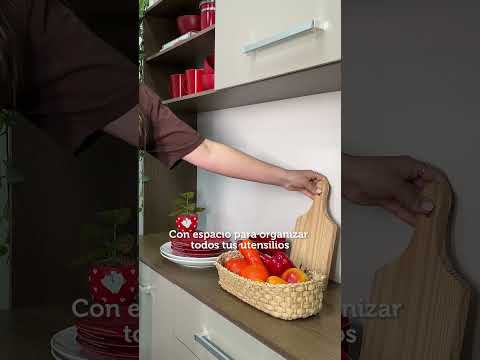 Cocina Compacta 120cm Marron/Crema Life