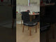 Juego de Comedor Mesa con Encimera de Madera 6 Sillas Marrón/Negro/Oxford Renata