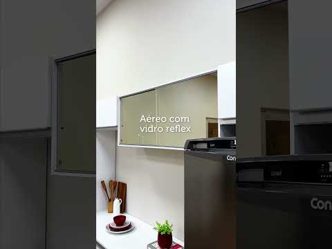 Cocina Integral 300 x 52 cm 9 Puertas 1 Cajón Con Mueble para Horno Blanco Topázio Madesa 02