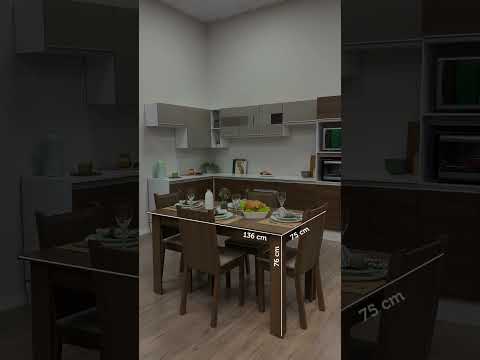 Juego de Comedor Rosie Mesa Encimera de Madera con 4 Sillas