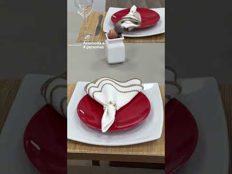 Conjunto de Comedor 4 Sillas Marrón/Crema/Imperial Ashley Madesa