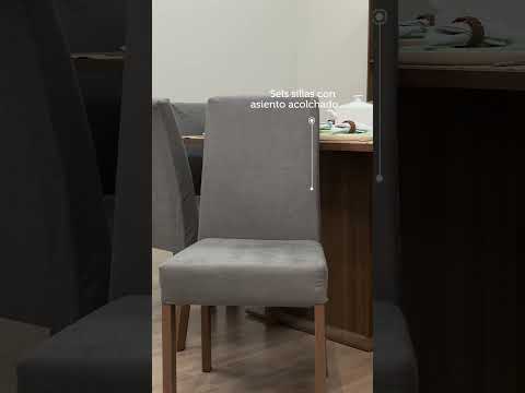 Juego de Comedor con Mesa con Encimera y 6 Sillas Marrón/Crema/Silver Renata