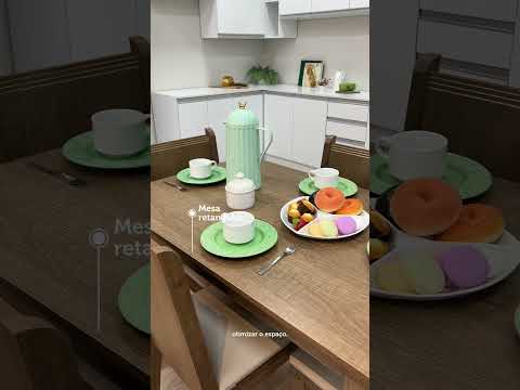 Juego de Comedor Mesa Rute Encimera de Madera con 4 Sillas
