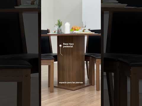 Juego de Comedor Mesa con Encimera de Vidrio 4 Sillas Marrón/Negro Tifani