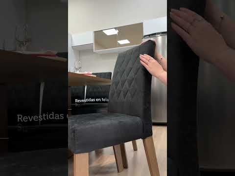 Juego de Comedor Mesa con Encimera de Madera 8 Sillas Marrón/Oxford Leila