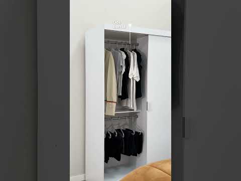 Clóset Soltero 2 Puertas Corredizas Madera con Pies Blanco Luke