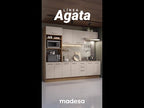 Mueble de Cocina para Horno 60 x 60 cm 1 Puerta 3 Cajones Agata Blanco