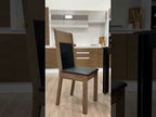Conjunto de Comedor 6 Sillas Negro/Marrón/Sintético Medelin Madesa