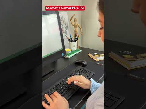 Escritorio Gamer 136 cm Negro/Azul Madesa