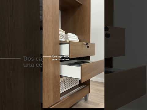 Clóset Soltero Luke 2 Puertas Corredizas Madera con Pies - Marron
