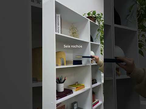 Estante Librero 6908 con 6 Nichos Blanco