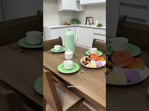 Conjunto de Comedor 4 Sillas Marrón/Sintético Beige Rute Madesa