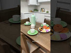 Conjunto de Comedor 4 Sillas Marrón/Sintético Beige Rute Madesa