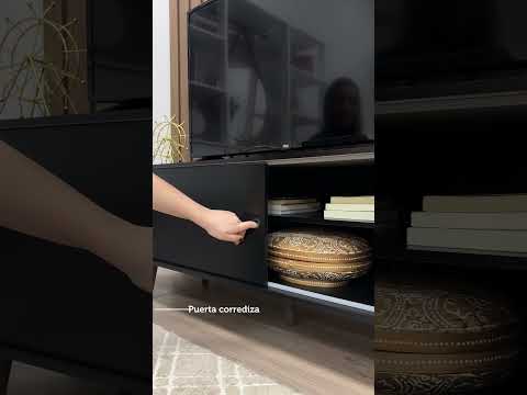 Mueble para TV Dubai para TV 65" con Pies Negro/Marrón 8N5Z