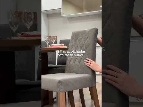 Juego de Comedor Mesa con Encimera de Madera 8 Sillas Marrón/Silver Leila