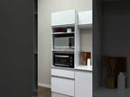 Cocina Integral 300 x 52 cm 9 Puertas 1 Cajón Con Mueble para Horno Blanco Topázio Madesa 01