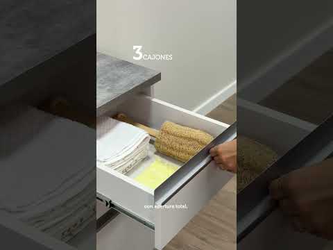 Gabinete para Baño de 120cm 2 Puertas y 3 Cajones Blanco