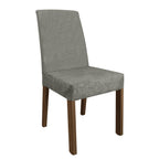 Conjunto de Comedor con Encimera Vidrio 4 Sillas Marrón/Negro/Silver Avril Madesa