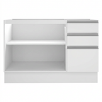 Gabinete Bajo para Fregadero 120 cm 2 Puertas 3 Cajones Blanco Glamy Madesa