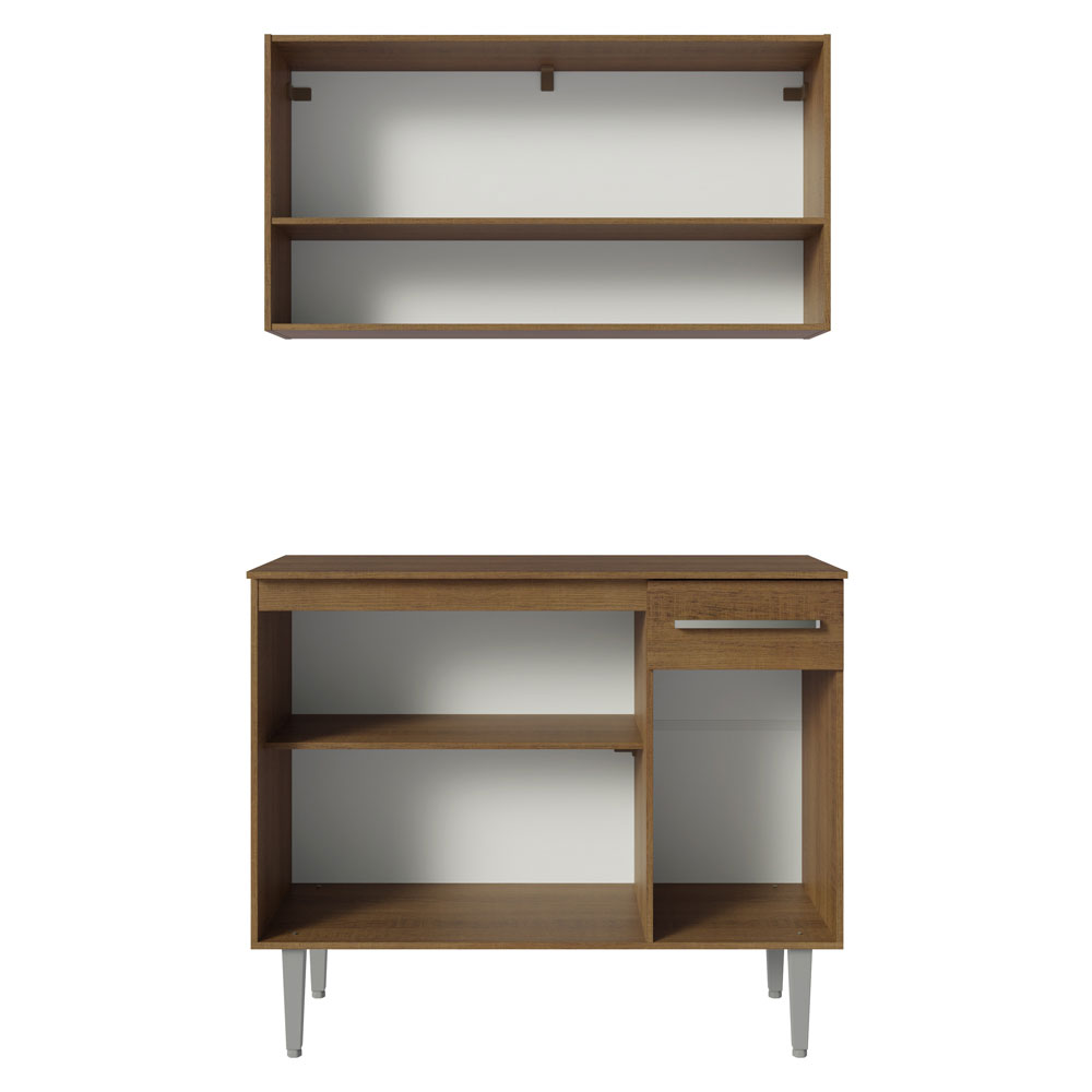 Cocina Integral 105cm Marrón Emilly 03