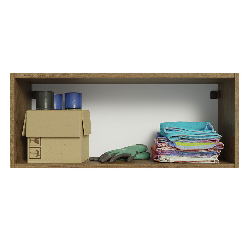 Gabinete Superior Multiuso 80 cm 1 Puerta Marrón/Crema Madesa