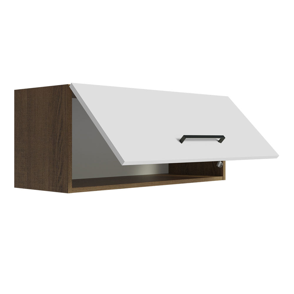 Gabinete Superior Multiuso 80 cm 1 Puerta Marrón/Blanco Madesa