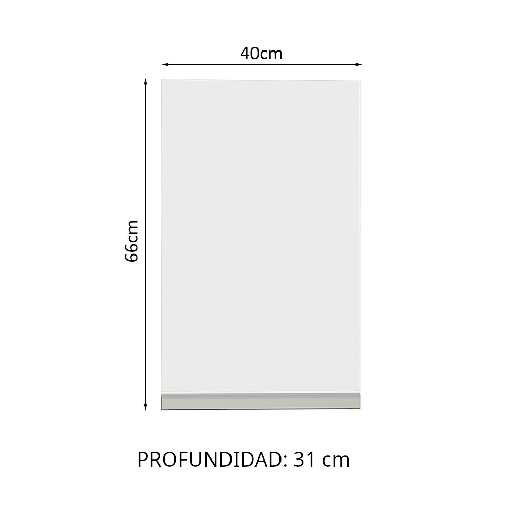 Alacena Madesa Glamy 40 cm 1 Puerta Marrón/Blanco