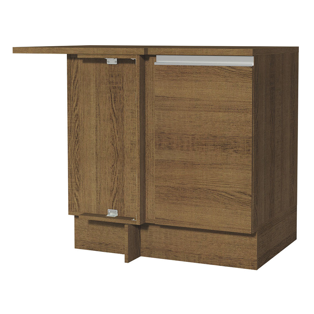 Gabinete Bajo Esquinero 102 cm 1 Puerta Marrón Glamy Madesa