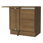Gabinete Bajo Esquinero 102 cm 1 Puerta Marrón Glamy Madesa