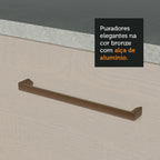 Mueble de cocina para horno 60 x 60 cm 1 Puerta 3 Cajones Blanco/Crema Agata