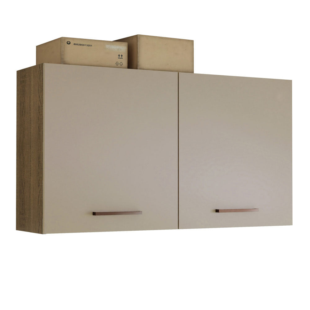 Gabinete Superior Multiuso 120 cm 2 Puertas Marrón/Crema Madesa
