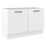 Mueble de Cocina para Fregadero 120 x 60 cm 2 Puertas (Sin Encimera) Blanco Agata