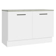 Mueble de Cocina para Fregadero 120 cm 2 Puertas (con Tablero) Blanco Agata Madesa