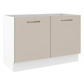 Mueble de Cocina para Fregadero Madesa Agata con 2 Puertas Blanco/Crema