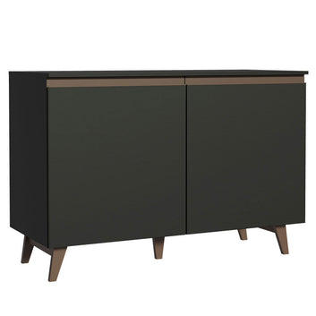 Gabinete Bajo para Fregadero 120 cm 2 Puertas Negro Reims Madesa