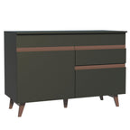 Gabinete Bajo para Fregadero 120 cm 2 Puertas 1 Cajón Negro Reims Madesa