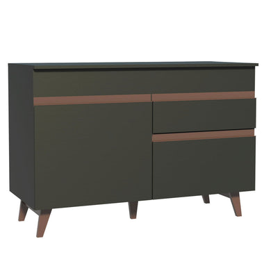 Gabinete Bajo para Fregadero 120 cm 2 Puertas 1 Cajón Negro Reims Madesa